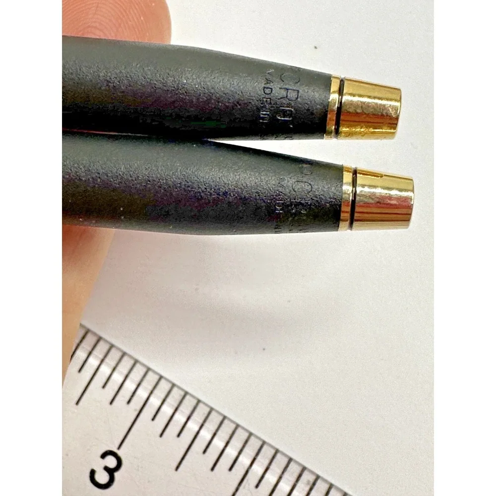 Cross Pen Pencil set Ladies Matte Black Ink Case Ballpoint Mechanical Pouch USA